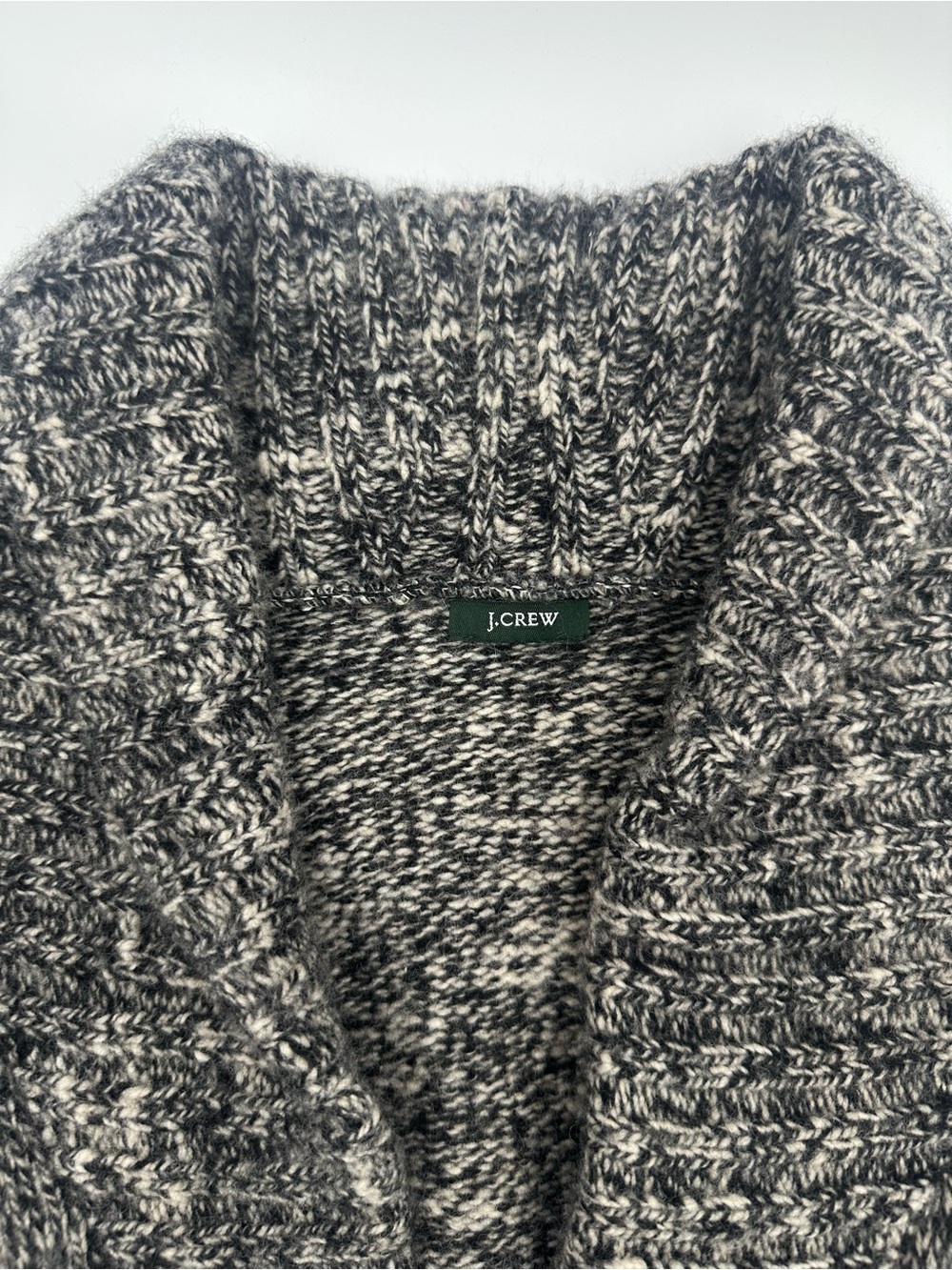J.Crew Womens Y2K Marled Shawl Collar Cardigan Chunky Knit Preppy Grandpa 20270 - Picture 9 of 9